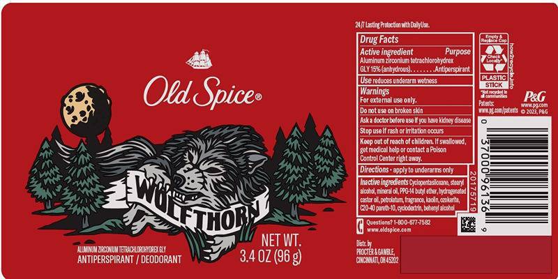 old spice wolfthorn ingredients