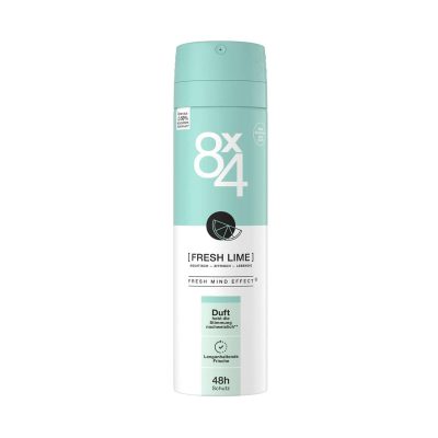 8x4 spray fresh lime deodorants 150ml